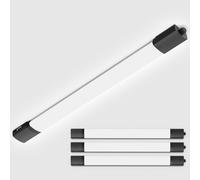 Amdelne 2ft LED Batten Lights 3 Pack, IP65 Waterproof LED Ceiling Light, 6000K Daylight Tube Lighting, Linkable Plug in Strip Lights for Garage, Shed, Loft, Kitchen, Wall, Basement, Office, 18w 60cm