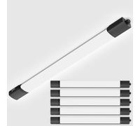Amdelne 2ft LED Batten Lights 5 Pack, IP65 Waterproof LED Ceiling Light, 6000K Daylight Tube Lighting, Linkable Plug in Strip Lights for Garage, Shed, Loft, Kitchen, Wall, Basement, Office, 18w 60cm