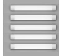 Amdelne 6000k 5PCS Led Batten Light, 4FT 120CM, 36W Plug in Wall Light Shed Loft Light, IP65 Plug in Ceiling Light Strip for Garage Lighting, Office, Bedroom, Kitchen, Shed,Outdoor,Tube Light