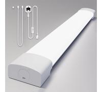 Amdelne 6000k Led Batten Light, 4FT 120CM, 36W Plug in Ceiling Light Led, IP65 Led Lights Workshop Lighting for Garage, Office, Bedroom, Living Room,Wall, Kitchen, Shed, Outdoor