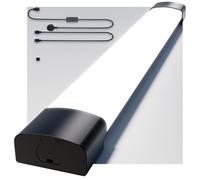 Amdelne 6000k Led Batten Light, 4FT, 36W Plug in Ceiling Light Led, IP65 Workshop Lighting for Garage, Office, Bedroom, Living Room,Wall, Kitchen, Shed, Outdoor（Black ）