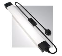 Amdelne 6000k Led Batten Light, 5FT, 45W Plug in Ceiling Light Led, IP65 Ceiling Strip Lights Workshop Lighting for Garage, Office, Bedroom, Living Room,Wall, Kitchen, Shed, Outdoor（Black ）