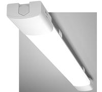 Amdelne LED Batten Light 2ft, 6000K Daylight LED Ceiling Light, IP65 Garage Lighting, Linkable Plug in Strip Lights for Shed, Loft, Bathroom, Kitchen, Wall, Basement, Office, Shop, Warehouse, 18w 60cm