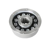 AMDHZ Ring Fountain LED 12V 24V Middle Hole Pond Underwater Light IP68 Waterproof Square Park Fountain for RGB Color Water Features (9W-12V)