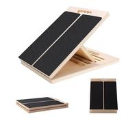 AMDISI Slant Board Calf Stretcher: Adjustable Wooden Incline Stretch Board Kit with 5 Angle Design, Non Slip Surface & Portable Handle for Achilles Hamstring Rehab, Flexibility Training, Adults