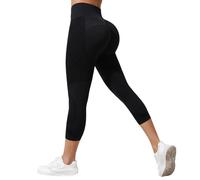 AMDOLE Anti Cellulite Compression 3D Leggings for Women UK High Waisted Tummy Control Body Sculpting Yoga Pants Ladies Cropped Leggings Gym Running Workout Trousers 2-Black XXL