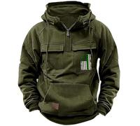 AMDOLE Black Zip Up Hoodie Mens Outdoor Clothing Mens Workwear Hoodie Top Ten Gifts For Men Workout Clothing Graphic Hoodies Warm Jumper Red Sweatshirt Men Christmas Hoodies For