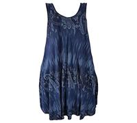 AMDOLE Cute Shirt Dress Women's Dress Sleeveless Beach Dress Womens Print Tie Dye Bohemian Lady Dress Dress Casual Dresses Blue