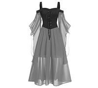 AMDOLE Halloween Victorian Dresses Plus Size Skirt Gothic Dress Medieval Costume Evening Party Prom Cocktail Swing Glad Rags Vintage Elegant A-line Costumes,Halloween Dress for Women