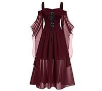 AMDOLE Halloween Victorian Dresses Plus Size Skirt Gothic Dress Medieval Costume Evening Party Prom Cocktail Swing Glad Rags Vintage Elegant A-line Costumes,Halloween Dress for Women