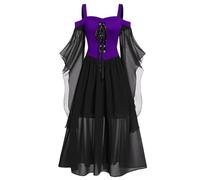 AMDOLE Halloween Victorian Dresses Plus Size Skirt Gothic Dress Medieval Costume Evening Party Prom Cocktail Swing Glad Rags Vintage Elegant A-line Costumes,Halloween Dress for Women