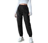 AMDOLE Lightning Deals of Today Womens High Rise Cargo Jeans Work Pants Women Casual Baggy Pants Linen Pants for Women Casual Summer Women's Joggers Women's Sweatpants 2024 Black