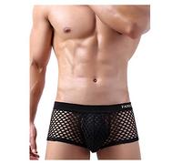 AMDOLE Sexy Outfits for Women for Bed Men's Transparent Nightwear Briefs Sexy Mesh Short Man Boxers Low-Rise Underwear Sexy Fishnet Lingerie Dress for Women Black