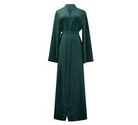AMDOLE Short Peach Dress Lady Dress Muslim Dress Front Open Long Womens Abaya Ramadan Cardigan Women's Dress Womens Tunics Dresses