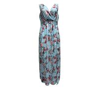 AMDOLE Smock Dresses Women Summer Boho Long Maxi Dress Evening Cocktail Party Beach Dresses Sundress Women Party Dress Blue
