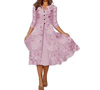 AMDOLE Summer Dresses for Women UK Shirt Dresses for Women UK for Ladies Women Work Dress Womens Empire Line Dresses Racer Back Dresses for Women Summer Plus Size Dresses for Women 16-32 UK Pink