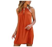AMDOLE UK Stock Sale Dressing Gowns for Women UK Womens 80S Fancy Dress Mother of Bride Dresses for Wedding Womens Dresses Summer 2024 Mother Casual Outfit Summer Summer Dresses Orange