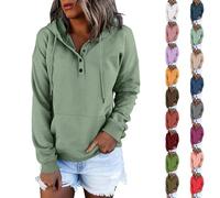 AMDOLE Women'S Hoodies Ladies Gradient Color Oversized Sweatshirts Long Sleeve Drawstring Pullover Tops Retro Print Jumper Shirts Ladies Blouses With Pockets Cute Loose Y2K Clothes Mint Green L