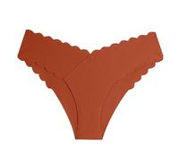 AMDOLE Womens Knickers Cotton Comfortable Travel Ladies Panties Soft Long-staple Seamless Under Clothes Womens Knickers Non Irritating Mid Rise Lounge Briefs Wicking Daily Wear Underwear Orange