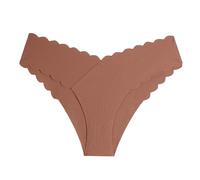 AMDOLE Womens Knickers Cotton Comfortable Travel Ladies Panties Soft Long-staple Seamless Under Clothes Womens Knickers Non Irritating Mid Rise Lounge Briefs Wicking Daily Wear Underwear Coffee