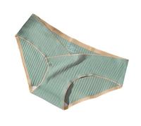 AMDOLE Women's Low Rise Ribbed Briefs, Breathable Cotton Blend, Seamless Edge Design, No Show Lines Under Tight Clothing, Comfortable for Everyday Wear Green