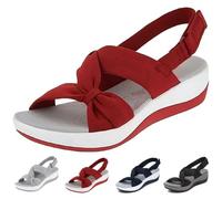 AMDOLE your-orders Women's Dr.Care Orthopedic Arch Support Reduces Pain Comfy Sandal, Orthopedic Sandals for Women Arch Support, Comfortable Good Arch Support Strappy Walking Shoes Red, 5
