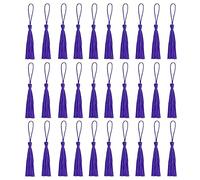Amdonalo 30 PCS Bookmark Tassels, Mini Tassels Silky Tassels for Bookmarks Handmade Bookmark Tassels for Resin DIY Craft Supplies and Home Decor (Purple)