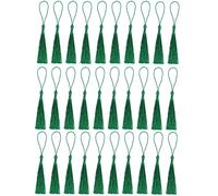 Amdonalo 30 PCS Mini Silky Tassels for Bookmarks and Home Decor (Green)