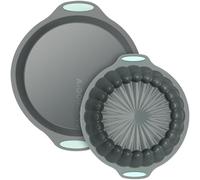 AmDONGKING 9 inch Round Cake Pan, 7 inch Charlotte Cake Mold, Silicone Baking Pan for Cheese, Chocolate, Rainbow Cake, Strawberry Shortcake, Brownie, Tart, Pie