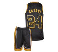 Amdrabola Lakers Children's Basketball Jersey Kit, Black, Yellow, Comes with Shorts Basketball Fans (4-13 Years)