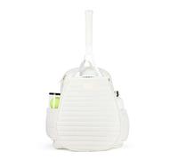 Ame & Lulu Game On Tennis Backpack - Contains Padded & Adjustable Straps - Two Exterior Water Bottle Pockets (Winter White Puffer)