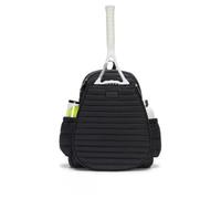 Ame & Lulu Game On Tennis Backpack - Contains Padded & Adjustable Straps - Two Exterior Water Bottle Pockets (Black Puffer)