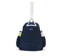 Ame & Lulu Game On Tennis Backpack - Contains Padded & Adjustable Straps - Two Exterior Water Bottle Pockets (Navy Puffer)