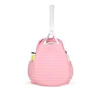Ame & Lulu Game On Tennis Backpack - Contains Padded & Adjustable Straps - Two Exterior Water Bottle Pockets (Light Pink Puffer)