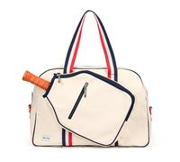 Ame & Lulu Hamptons Pickleball Bag| Atlantic Canvas Sports Bag with Paddle Holder | Stylish Material | Large Inner Storage | Carry Handle and Adjustable Shoulder Strap