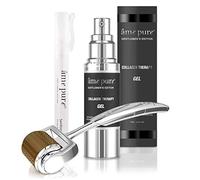 âme pure® Face Derma Roller Kit Basic for Men, Organic Microneedling Treatment for pimples, blemishes, acne scars, lines (Dermaroller 0.5mm + Gel + Disinfectant)