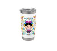 Amealco Muñeca María Mazahua Lelé Otomí Mexican Princess Stainless Steel Insulated Tumbler
