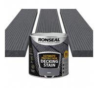 AMEAZY 2.5L Decking Stain Paint, Weather Resistant Deck Stain Paints, Last 2X Longer, Prevent Sun Damage, Moisture, Fast Drying Water Based Woodstain Floor Paint, Highlights Natural Wood Grain