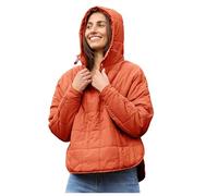 AMEBELLE Women's Oversized Hooded Puffer Jacket Quilted Lightweight Winter Warm Pullover Padded Hoodies Coat, Orange, M
