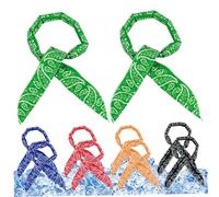 Ameble 10Pcs Instant Cooling Neck Wraps Cooling Bandana with Fashion Prints Ice Neck Wrap for Outdoor Sports Hot Weather