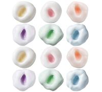 Ameble 12Pcs Crunchy Stress Ball, Shapeable Squish Toys in 6 Colors, Plastic Squeeze Fidget Toys for Kids, Adults, Anxiety Relief, 1.57 Inch Sensory Balls