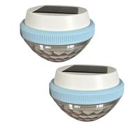 Ameble 2 Pcs IP68 Waterproof Color Changing LED Solar Floating Pool Lights, Multicolor Solar Powered Lights for Pools, Yards, Aquariums, Ponds, Outdoor Night Decor