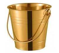 Ameble 2L Stainless Steel Ice Bucket with Ergonomic Handles, Thickened Champagne Wine Tub for Parties, Bars, KTV, Gold