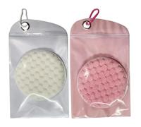 Ameble 2Pcs Beach Sand Remover Eraser with PP Waterproof Bag & Carabiner, Portable Sand Removal Tool for Beach, Pool, Outdoor Use, Reusable