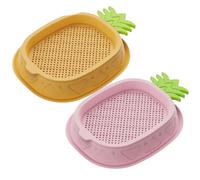 Ameble 2PCS Cat Grass for Indoor Cats, Soilless Hydroponic Cat Grass Seeds Growing Box, Layered Self Planting Catnip Seeds Growing Box for Catnip, Seed Not Included gardening