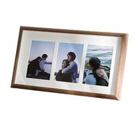 Ameble 3 Picture Frame 4x6 Wooden Frame Collage Picture Frames with Three Openings Clear Memories Revealed for Deak Wall Mounting Display 3 4x6 Pi