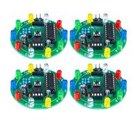 Ameble 4PCS DIY Electronics Solder Practice Kit, Wheel Soldering Project for Skill Training & Fun, 3V Power, Beginner Friendly Electronic Kit for Adults & Hobbyists