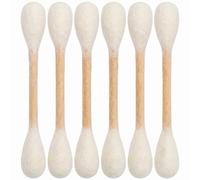 Ameble 6 Pack 15cm Giant Cotton Swab Cat Toy, Catnip-Infused Q Tip Cat Toy for Interactive Play, Beige Soft Plush, Kitten Enrichment