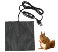 Ameble 6x6 Inch USB Temperature-Controlled Pet Heating Pad for Small Animals, Warm Heat Mat for Hamsters, Squirrels, Sugar Gliders, Birds, Reptiles, Cozy Warmth