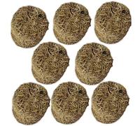 Ameble 8Pcs Miniature Hay Bales Simulation Wooden DIY Decorative, Hay Bales for Crafts, Faux Mini for Dollhouse Toy Farm, Farm Scene Decor, Cylindrical